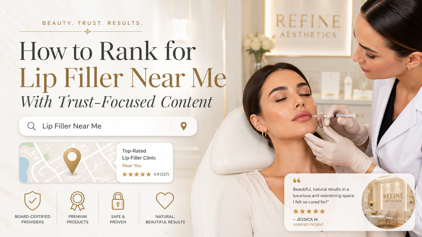 How to Rank for Lip Filler Near Me With Trust-Focused Content
