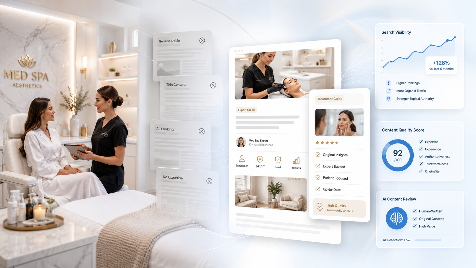 Med Spa SEO Content Quality: How to Avoid Thin, Generic, AI-Looking Articles