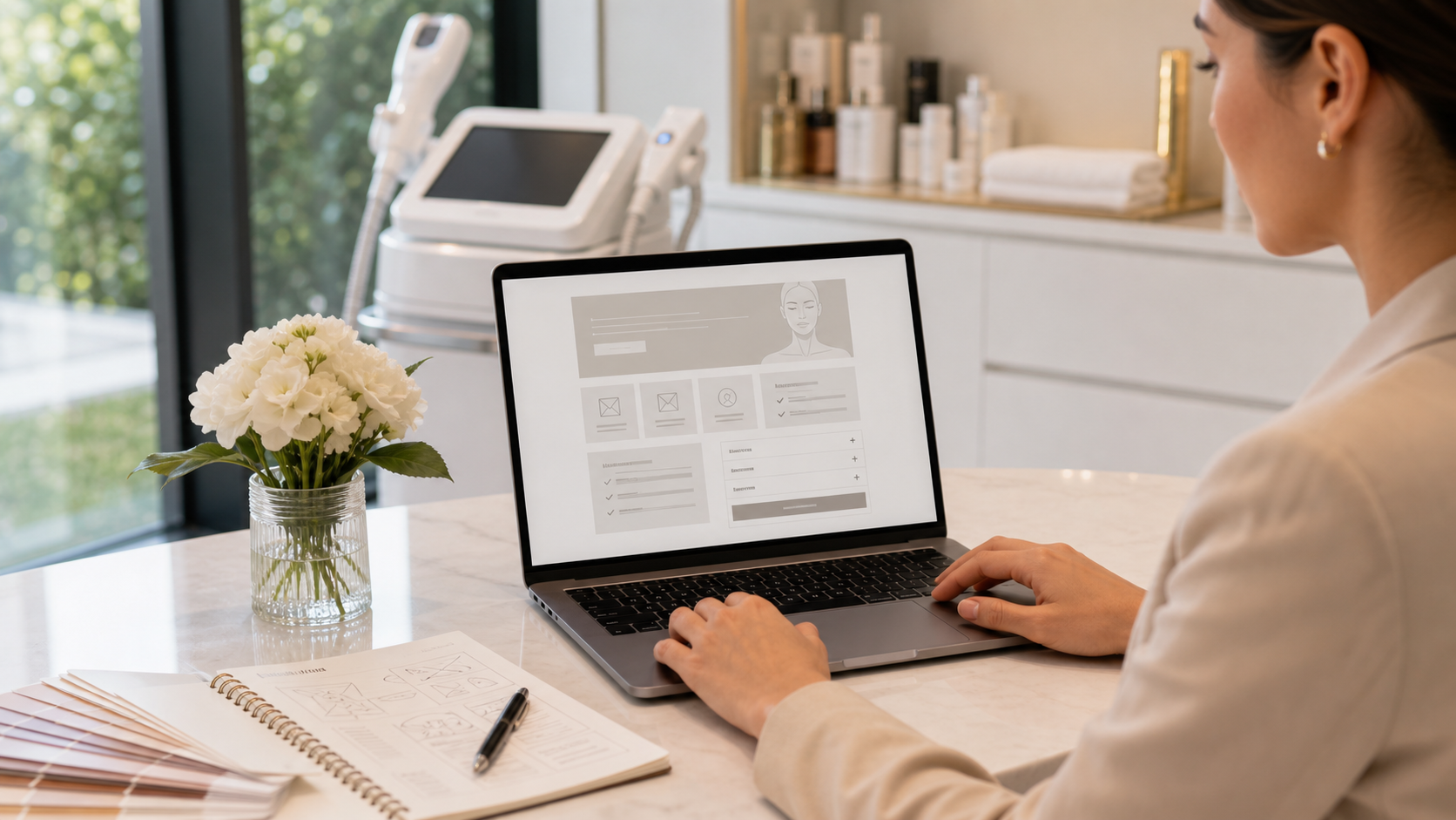 Service page wireframe